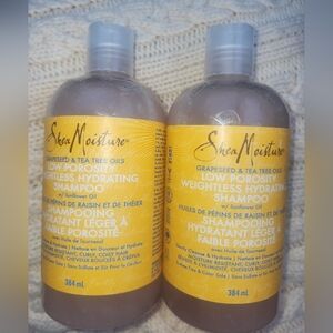 Shea Moisture Yellow Low Porosity Shampoo Lot Of 2 New Sealed 385ml Each